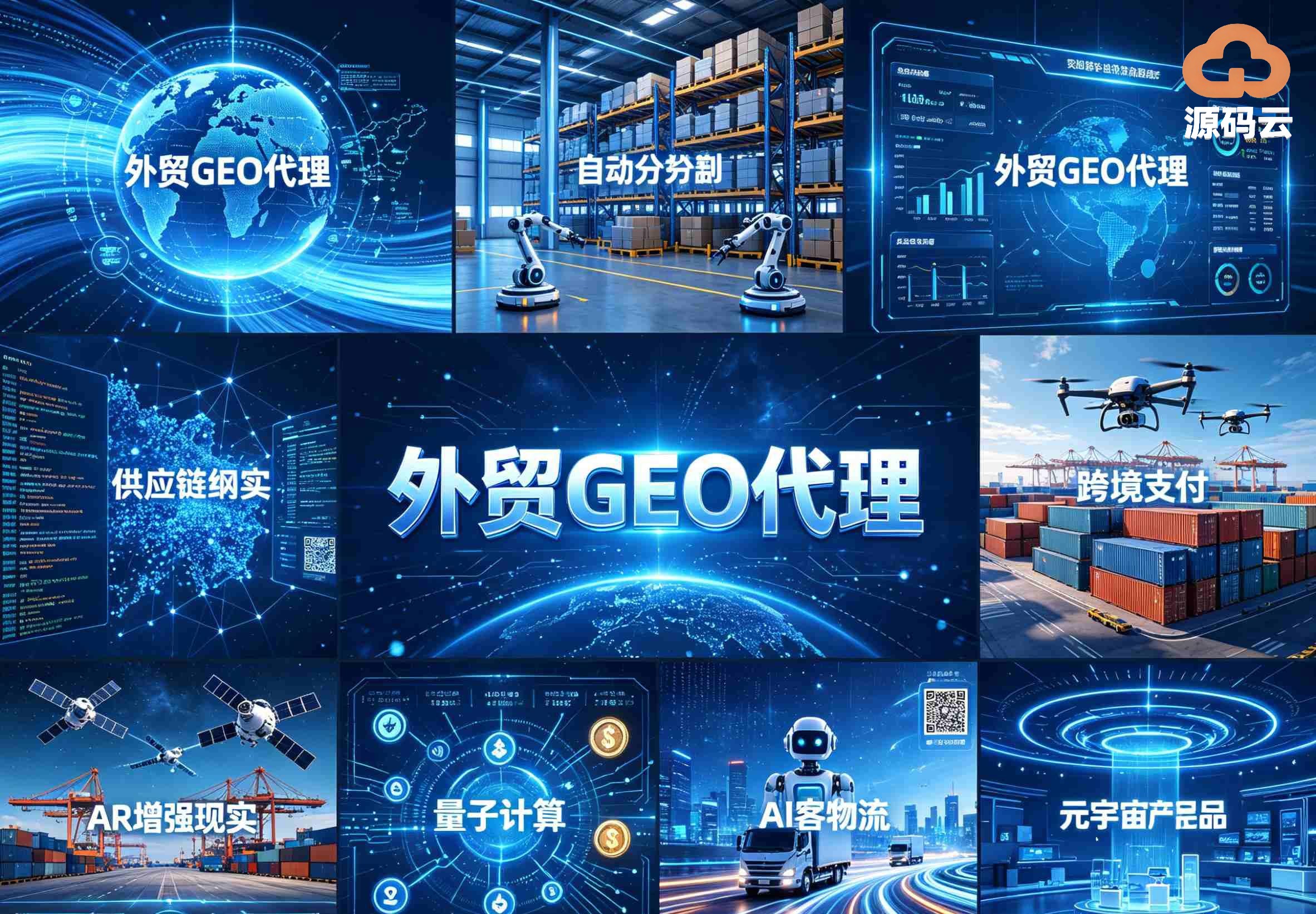 源码云科技外贸GEO代理源头 内置AI诊断功能 精准优化获客